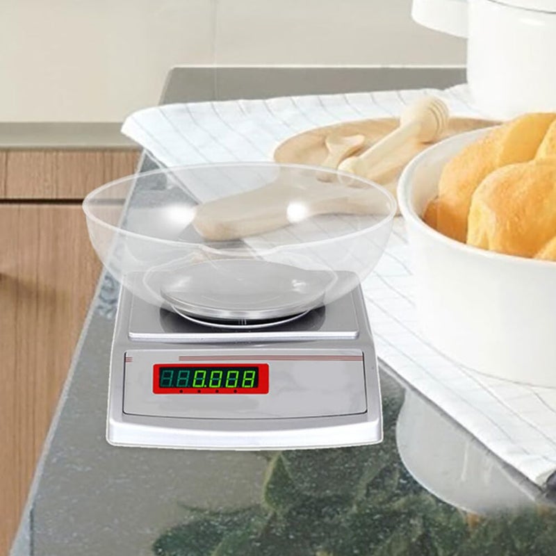SHINEOFI Kitchen Scale Tray, 2Pcs Plastic Food Weighing Pan for Electronic Scales Reusable Tray with Large Capacity for Home Cooking Baking Use - Image 5